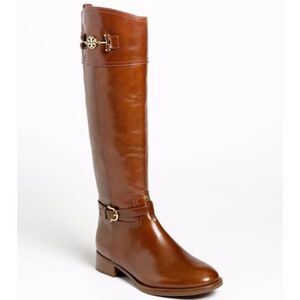 TORY BURCH Nadine Tall Brown Leather Riding Boot Size 8M